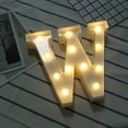 thumbnail image 1 of Kayannuo Alphabet LED Letter Lights Light Up White Plastic Letters Standing Hanging W, 1 of 3