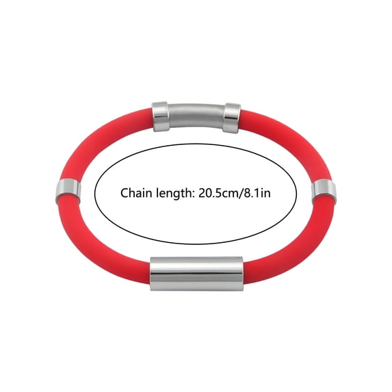 Kayannuo Anti-static Bracelet Negative Ion Silica Gel Metal Balance Energy Sports Bracelet