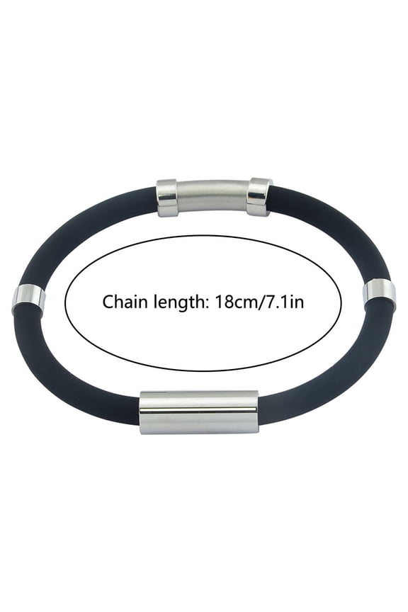 Anti-static Bracelet Negative Ion Silica Gel Metal Balance Energy Sports Bracelet