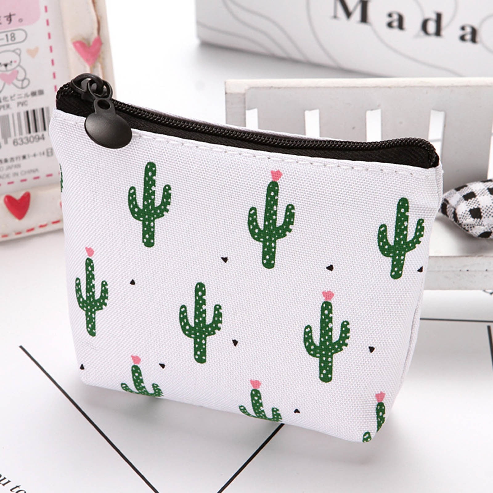 Kayannuo Back to School Clearance Cute Kids Women s Purse Coin Wallet Coin Purse Money Pouch Cactus Change Pouch Key Holder Bag Back to School Supplies Walmart Business Supplies