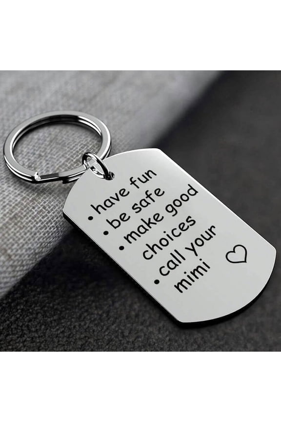 Back to School Be Safe, Make Good Choices And Call Your Grandma/Grandpa Keychain