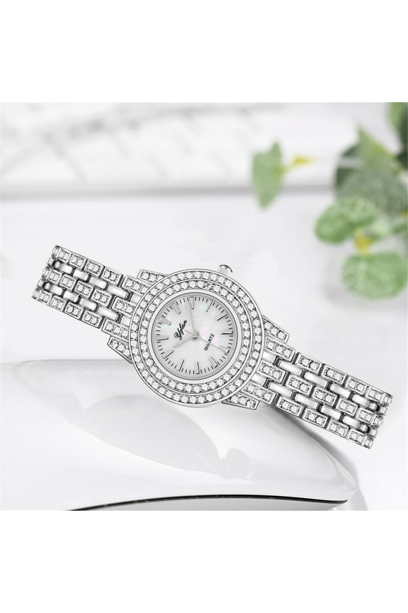 Back to School Yfan Ladies Fashion Quartz Watch Stainless Steel Strap Watch Analog Watch