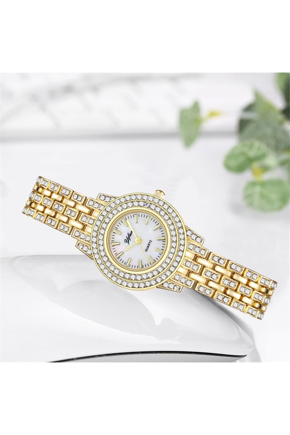 Back to School Yfan Ladies Fashion Quartz Watch Stainless Steel Strap Watch Analog Watch