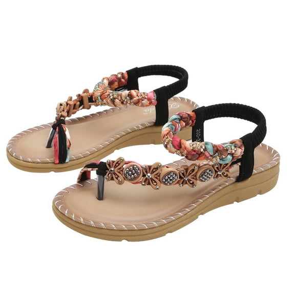 Kayannuo Beach Sandals Slipper Woman Sandal Wedges Women Dressy Comfy Platform Casual Shoes Summer Beach Travel Slipper Flip Flops Womens Slippers Flat Sandals