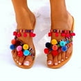 thumbnail image 1 of Kayannuo Beach Sandals Slipper Woman Sandal Wedges Summer New Style Plush Ball Foreign Trade Large Size Bohemian Slippers Womens Slippers, 1 of 6