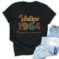 thumbnail image 1 of Kayannuo Blouses for Women Tee Shirts for Women Valentine's Day 1974 Vintage Shirt For Women 50th Birthday Gifts 1974 Birthday Gifts Idea Retro Short Sleevel T Shirts Party Tops Funny Tees, 1 of 4