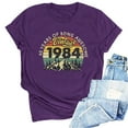 thumbnail image 1 of Kayannuo Blouses for Women Tee Shirts for Women Valentine's Day 1974 Vintage Shirt For Women 50th Birthday Gifts 1974 Birthday Gifts Idea Retro Short Sleevel T Shirts Party Tops Funny Tees, 1 of 4