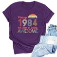 thumbnail image 1 of Kayannuo Blouses for Women Tee Shirts for Women Valentine's Day 1984 Vintage Shirt For Women 40th Birthday Gifts 1984 Birthday Gifts Idea Retro Short Sleevel T Shirts Party Tops Funny Tees, 1 of 4