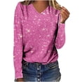 thumbnail image 1 of Kayannuo Blouses for Women Tee Shirts for Women Valentine's Day Women's Fashionable Printed Round Neck Short Sleeved Casual T-shirt Top, 1 of 5