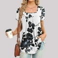 thumbnail image 1 of Kayannuo Blouses for Women Tee Shirts for Women Valentine's Day Women Fashion Printed Casual V-Neck Short Sleeve Loose T-Shirt Blouse Tops, 1 of 5