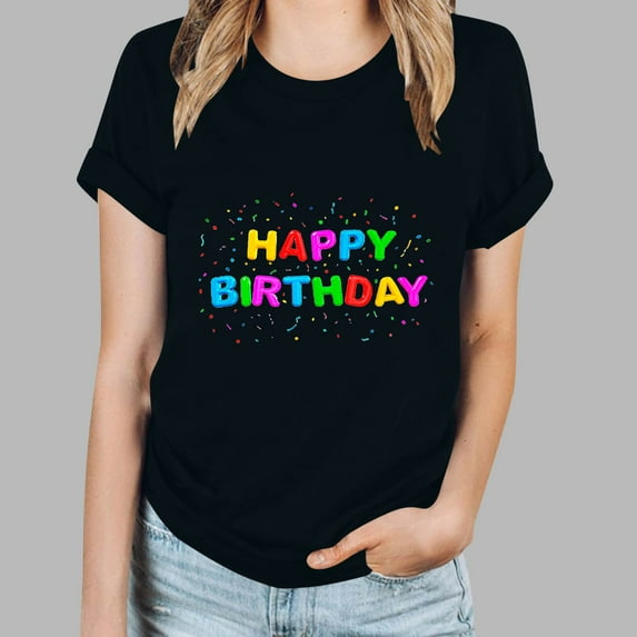 Kayannuo Blouses for Women Tee Shirts for Women Valentine's Day Women's Casual Round-Neck Printed T-Shirt Loose Short Sleeve Tops Blouse