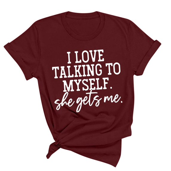 Kayannuo Blouses for Women Tee Shirts for Women Valentine's Day Womens Fashion Print Tops Short Sleeve Out Blouse Funny Round Neck T-Shirt Tops