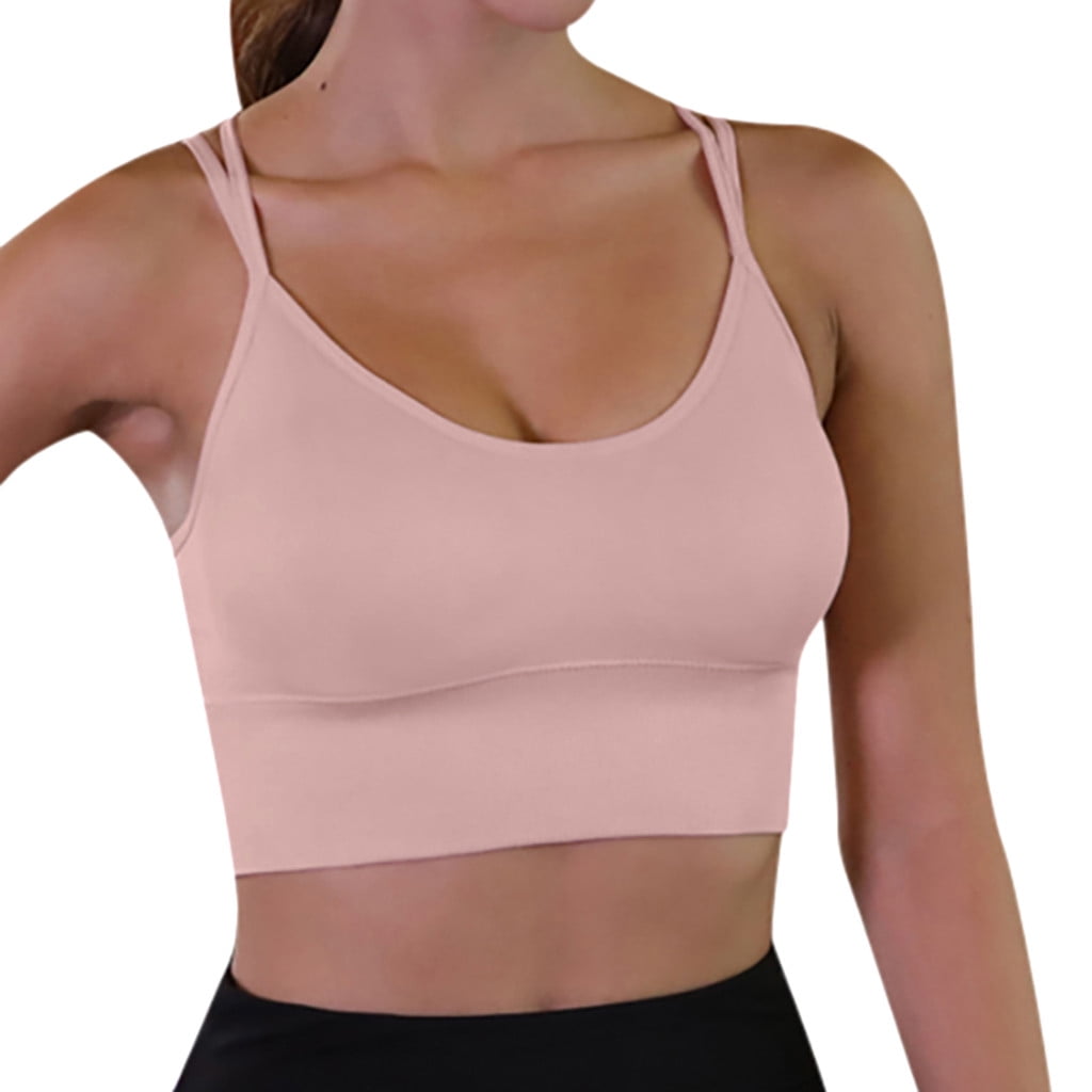 Kayannuo Bras For Women Back to School Clearance Women's running fitness  gathered tight high elastic tank top yoga underwear 
