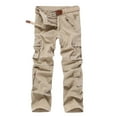thumbnail image 1 of Kayannuo Cargo Pants for Men Street Men's Casual Pants Men's Loose Multi-Pocket Washed Overalls Outdoor Casual Pants Trousers, 1 of 3