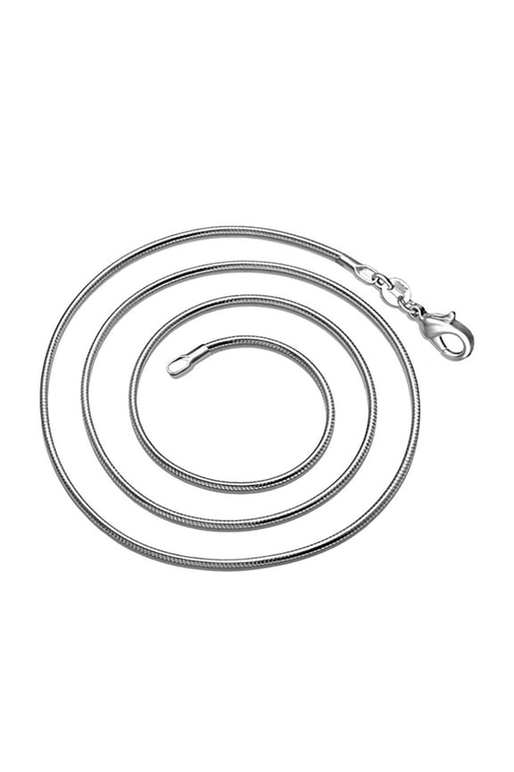 Christmas 1mm Silver Plated Snake Chain For Men And Women