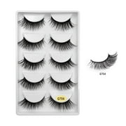 Kayannuo Christmas 5 Pairs Of Natural False Eyelashes Multipack False Eyelashes Handmade Natural Eyelashes Search Full Cover No Glue Cat Eyelashes