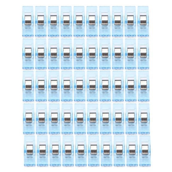 Kayannuo Christmas 50 PCS Clear Sewing Craft Quilt Binding Plastic Clips Clamps Pack BU