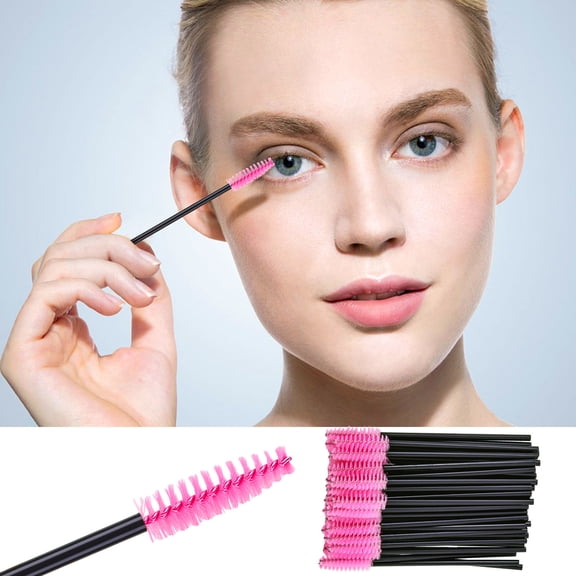 Kayannuo Christmas 50PCS Disposable Mini Eyelash EyeLash Makeup Brush Mascara Wands Applicator