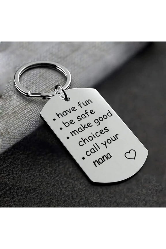 Christmas Be Safe, Make Good Choices And Call Your Grandma/Grandpa Keychain
