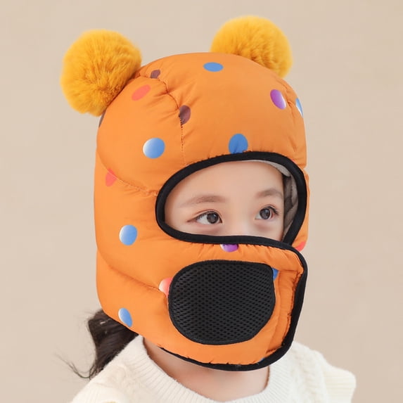 Kayannuo Christmas Children Windproof & Warm & Ear Protection & Waterproof Face Protection Hat Christmas Gifts