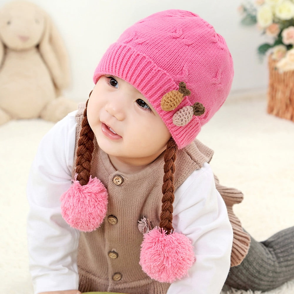 Kayannuo Back to School Clearance Fashion Kids Knitted Wool Scarf Hat  Pompom Cap Set Warm Winter + Face Mask Christmas Gifts