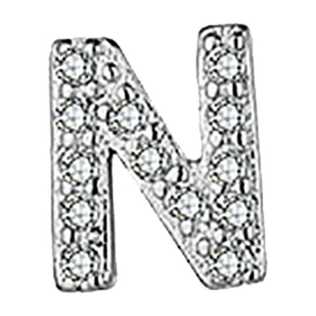 Kayannuo Christmas Clearance Earrings for Women Girls Initial Stud Earring zircon 5mm AZ Capital Letter Gifts For Women
