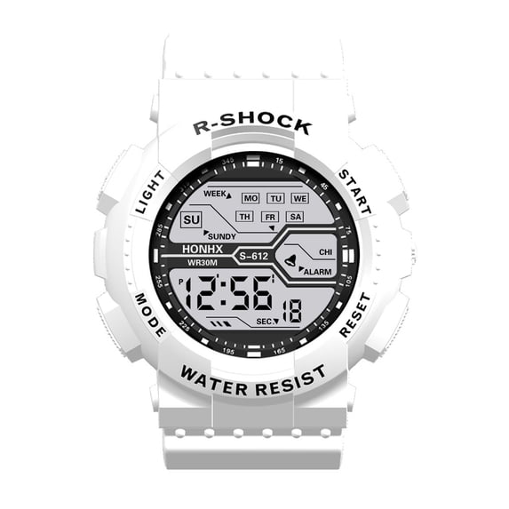 Kayannuo Christmas Clearance Fashion Waterproof Men's Boy LCD Digital Stopwatch Date Rubber Sport Wrist Watch