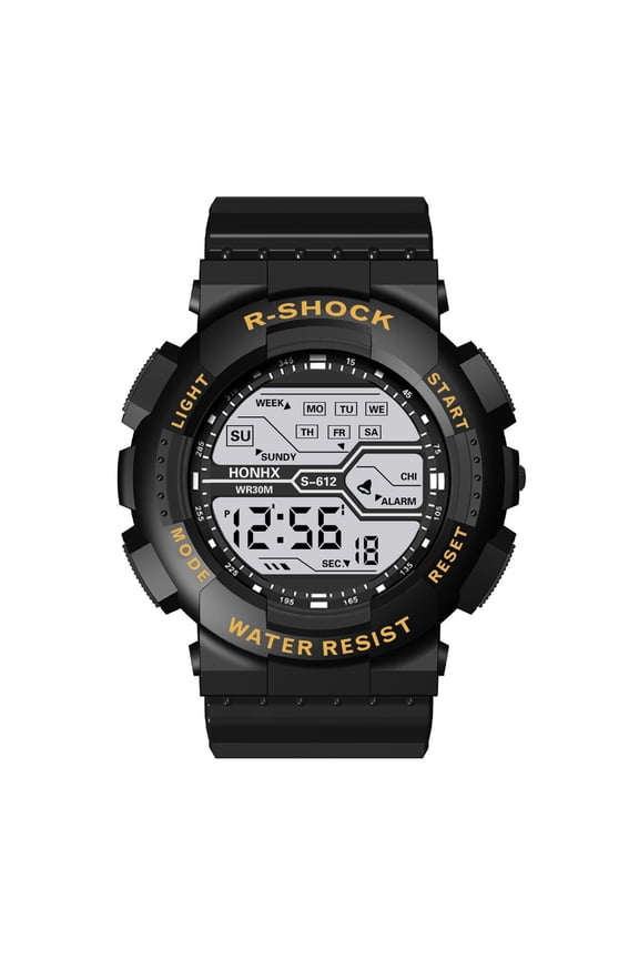 Christmas Fashion Waterproof Men's LCD Digital Stopwatch Date Rubber Sport Wrist Watch