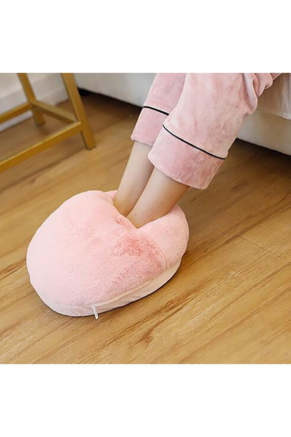 Christmas Foot Heated Warmer Slippers Portable Feet Warmers With Electric Heating Pad