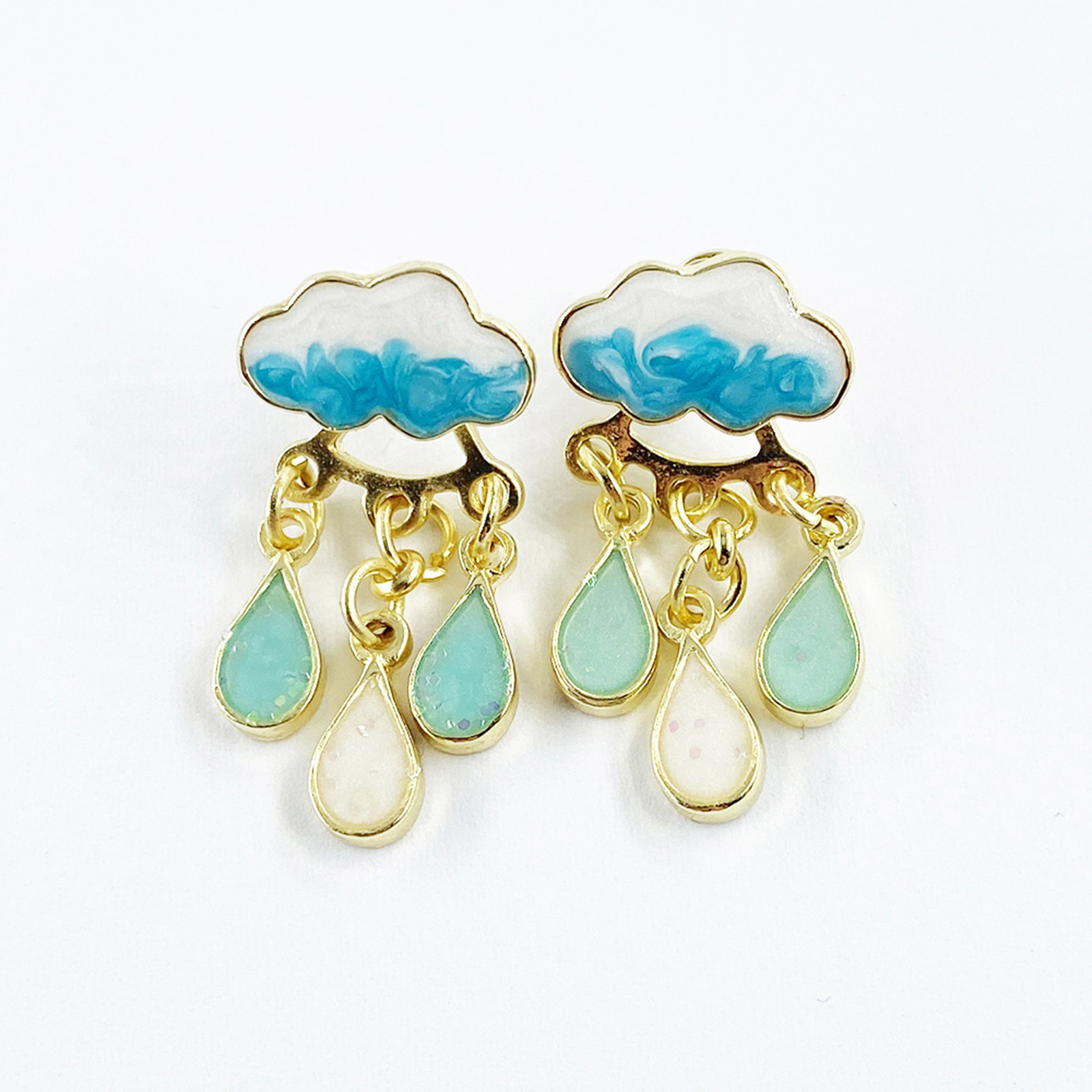 Kayannuo Christmas Clearance Rainy Day Cloud Earrings Cloud Rain Earrings Stud Earrings Advanced Cute Fresh Water Drop Earrings Jewelry Gifts For Women - image 1 of 6