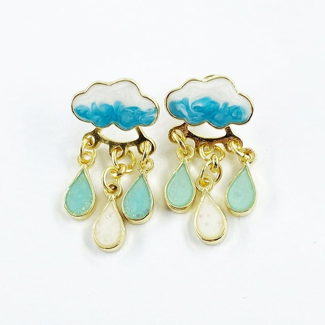 Kayannuo Christmas Clearance Rainy Day Cloud Earrings Cloud Rain Earrings Stud Earrings Advanced Cute Fresh Water Drop Earrings Jewelry Gifts For Women