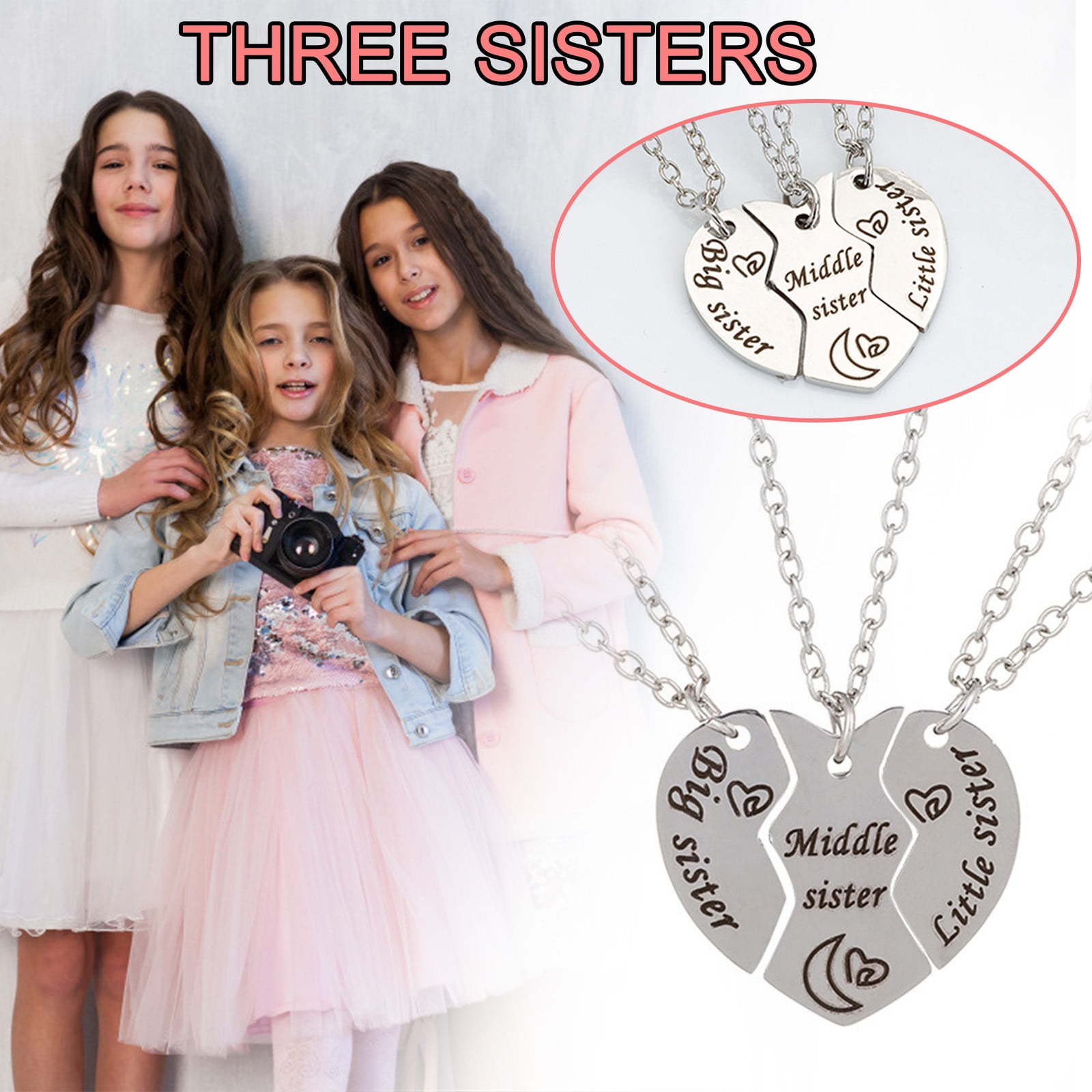 Heart Initial Necklace for Little Girls Jewelry Ages 4-6 5-7 8-12 10-12