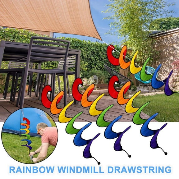 Kayannuo Christmas Toys Curlie Rainbow 60 inch Wind Spinner-Twister Colorful Twister Hanging Patio Decor