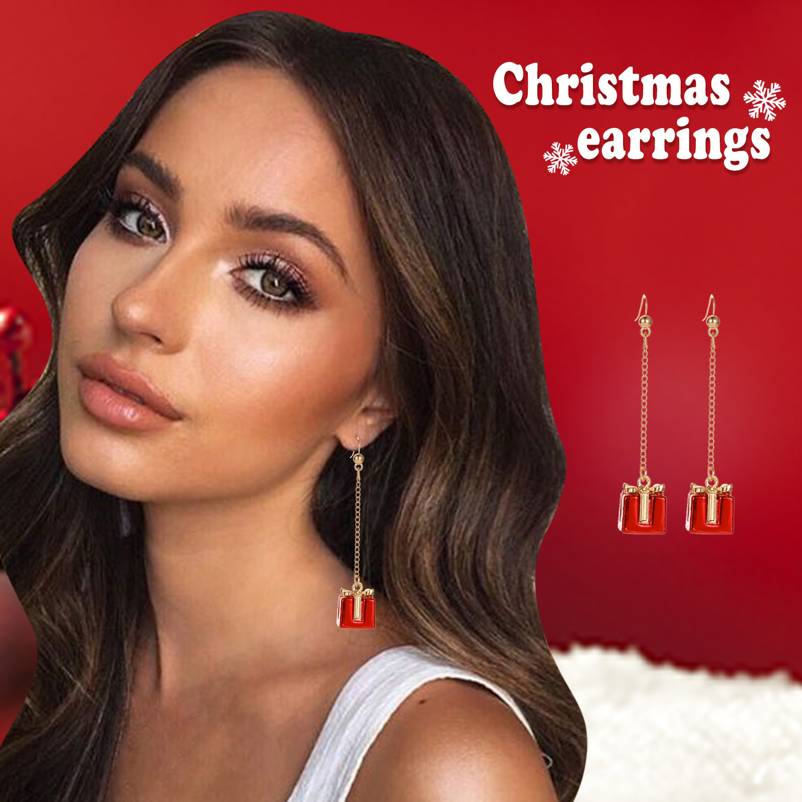 Kayannuo Christmas Clearance Women Fashion Earrings Christmas Earrings Cute Festive Jewelry Ear Wrap Christmas Gifts For Women - image 1 of 4