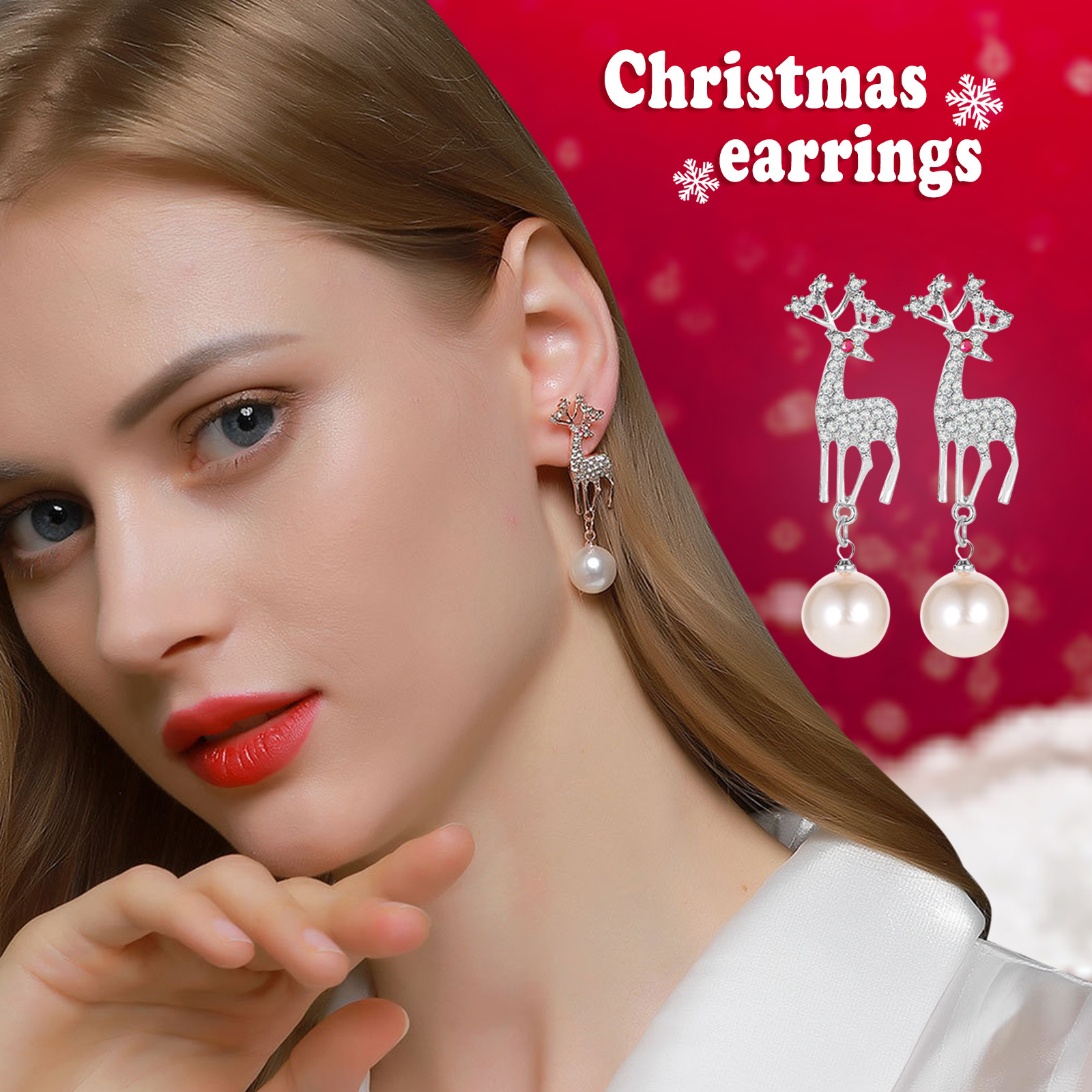 Kayannuo Christmas Clearance Women Fashion Earrings Christmas Earrings Cute Festive Jewelry Ear Wrap Christmas Gifts For Women - image 1 of 3