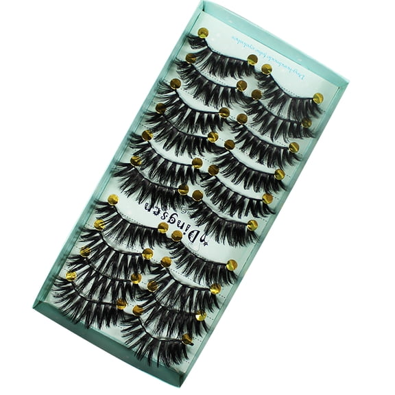Kayannuo Christmas Eyelashes 3D 3D Eyelashes Thick Eyelashes 10 Pairs Of High-grade Fiber