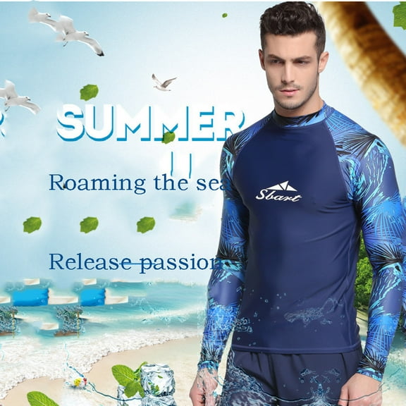 Kayannuo Christmas Items Men Anti-UV Swimwear Snorkeling Suit Swiming Surfing Diving Tops