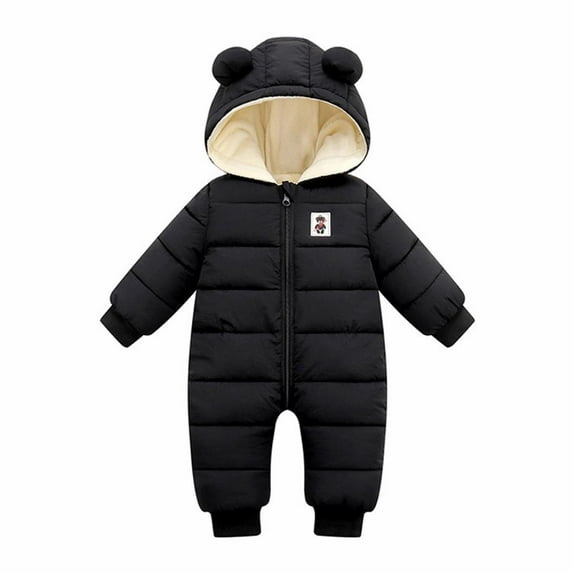 Kayannuo Christmas Newborn Infant Baby Boys Hooded Girls Thick Snowsuit Romper Coat Outwear