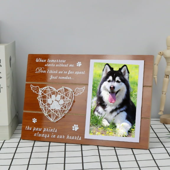 Kayannuo Christmas Pet Memorial Gifts,Paw Print-s Sympathy Picture Frame For Pet Loss,Pet Loss Memorial Frame Leave Paw Print-s On Our Hearts, Paw Print-s Sympathy Frame Gift