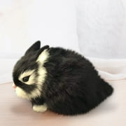 Kayannuo Christmas Simulation Mini Rabbit Animal Model Figure Hare Figurine Home Decor Miniature