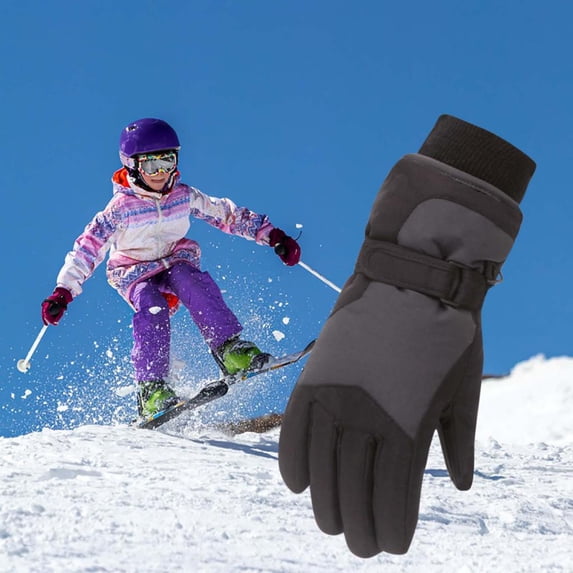 Kayannuo Christmas Toddler Girls Boys Snow Kids Gloves Ski Winter Gloves Waterproof Windproof Warm Gloves