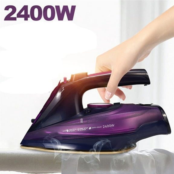 Kayannuo Cordless Or Corded 2400-Watt Anti-Drip Ceramic Hybri-d Clothes Iron With Vertical Steam And Auto-Off Function(Plug for European Use)