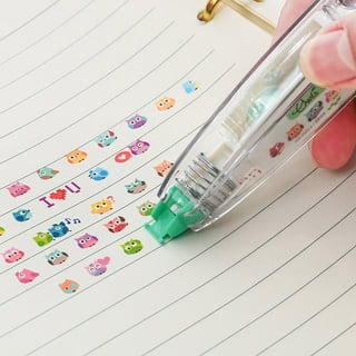 Hadanceo Correction Tape Pen Smooth Sliding Writing Correction Tape Pen  Multi-use Safe School Supplies 