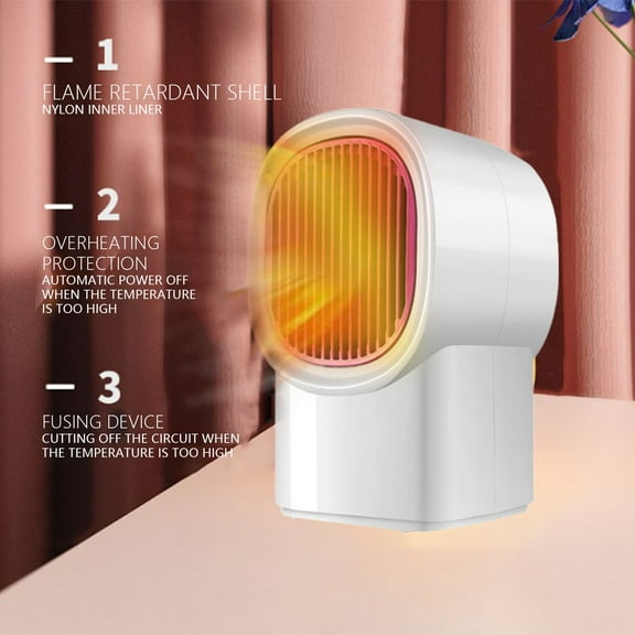 Kayannuo Electric Heater Indoor Portable, Small Bladeless Heater Fan, Fast Heating Ceramic Room Small Heater Safe And Quiet For Bathroom Office Desk Baby Room