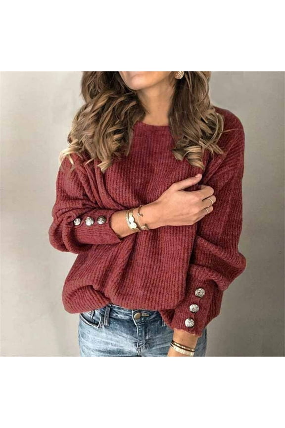 Fall Clothes For Women Fashion Women's Turtleneck Knitted Jumper Sweater Long Sleeve Elegant Casual Tops