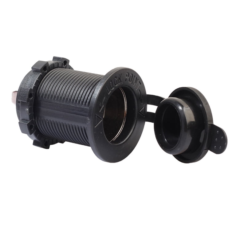 boat cigarette lighter Zelic Clearance New Car Motorcycle 12V Boat Cigarette Lighter Socket Power Plug Outlet, Size: 3.7, Black