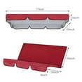 thumbnail image 1 of Kayannuo Patio Swing Canopy Cover Set Swing Replacement Top Cover + Swing Cushion Cover, 1 of 3