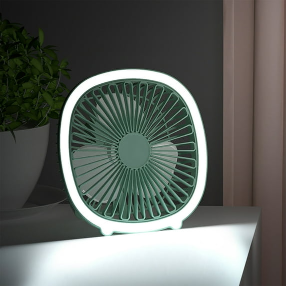 Kayannuo USB Rechargeable Small Ceiling Fan Portable Dimmable Outdoor Indoor Hanging Fan Desktop Night Light Mini Multi-Function Fan Light