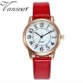 thumbnail image 1 of vansvar Women's Casual Quartz Leather Band Newv Strap Watch Analog Wrist Watch, 1 of 2
