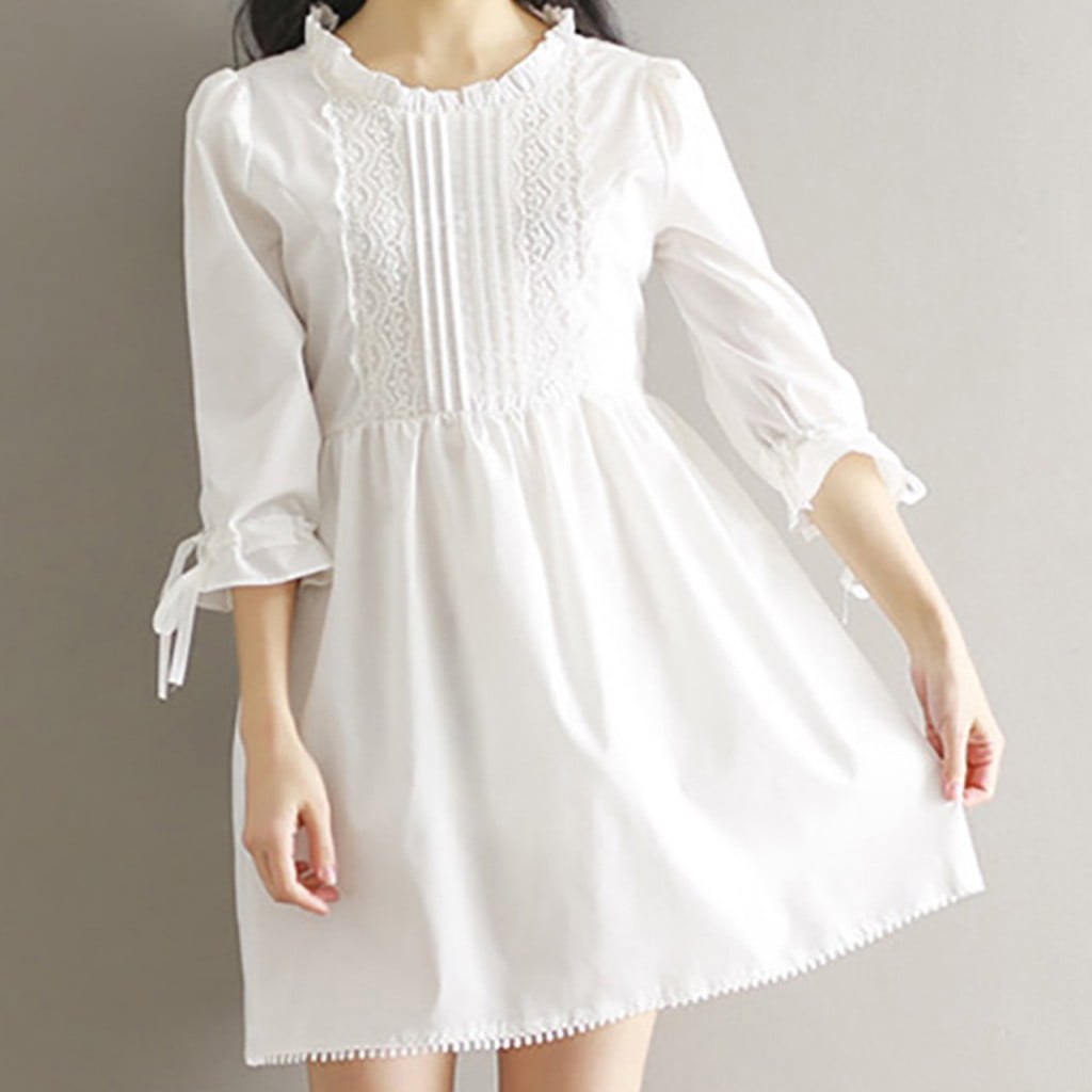 Zhensanguo Sun Dress Summer Dresses Womens Sundresses White